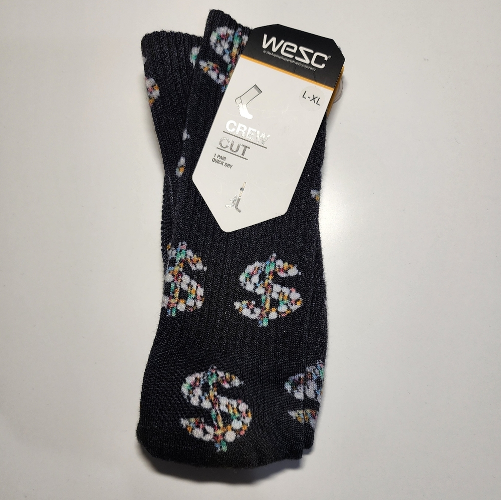 4/$25 WESC Mens Varion Rx Crew cut socks,  NWT